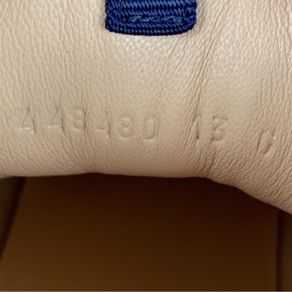 Gucci Ghost Red White and Navy High Top Leather Sneakers - Picture 12 of 16